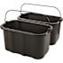 Rubbermaid Commercial 10 Qt Black Sanitizing Maid Caddy Package Of 6