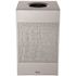Rubbermaid Commercial Silhouetes Opn Top Sqr 50g Receptacle, Slvr W/plastic Linr