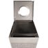 Rubbermaid Commercial Silhouetes Opn Top Sqr 50g Receptacle, Slvr W/plastic Linr