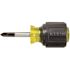 Klein Tools Black #2 Stubby Phillips Screwdriver 3.438" W/Round Shank 1.5"