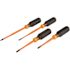 Klein Tools Screwdriver Set, Slim-Tip Insulated Phillips/cabinet/square, 4-Piece