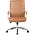 Boss Office Products Executive Chair-Caramel Color Vinyl-Chrome Arms And Base