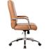 Boss Office Products Executive Chair-Caramel Color Vinyl-Chrome Arms And Base