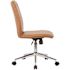 Boss Office Products Armless Chair-Caramel Vinyl-Steel Base In Chrome Finish