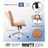 Boss Office Products Armless Chair-Caramel Vinyl-Steel Base In Chrome Finish