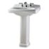 American Standard 24" Portsmouth Pedestal Sink Combo 8" Faucet Holes White