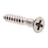 Generic Wood Screws, Flat Head, Phillips ,ss, Package Of 25