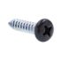 Generic Sheet Metal Screws, #8 X 3/4in, Zc Steel W/ Black Hd, Package Of 25