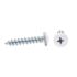 Generic Sheet Metal Screws, #10 X 1in, Zc Steel W/ White Hd, Package Of 25