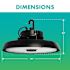 Simply Conserve LED Ufo High Bay Fixture, Adjustable Wattage And Kelvin