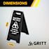 Gritt Commercial Black Caution Wet Floor Sign Package Of 3