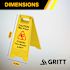 Gritt Commercial Yellow Caution Wet Floor Sign Package Of 3
