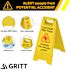 Gritt Commercial Yellow Caution Wet Floor Sign Package Of 3