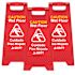 Gritt Commercial Red Caution Wet Floor Sign Package Of 3