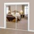 Generic 60" X 80" White Framed Mirror Wardrobe Door, 120 Series
