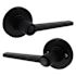 Kwikset Daylon Round Bed/bath Lever, Push Button, Matte Black