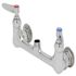 T & S Double Pantry Swivel Base Faucet, Wall Mount, 8" Centers, Less Nozzle