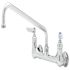 T & S Pantry Faucet 8" Centerset Swing Nozzle 12" Lever Handles Chrome 23.09 GPM