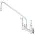 T & S Pantry Faucet 8" Centerset Swing Nozzle 18" Lever Handles Chrome 23.09 GPM