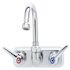 T & S Bar Sink Faucet 4" Center Swivel Gooseneck Chrome 9.78 GPM