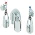 T & S Bathroom Faucet 8" Center Lever Handles Cast Spout Chrome 2.2 GPM