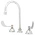 T & S Medical Faucet Swivel Gooseneck 4" Wrist Handles Chrome 1.5 GPM
