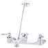 T & S Service Sink Faucet 8" Centerset, Vacuum Breaker, Chrome 10.40 GPM