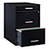 Space Solutions 3 Drawer Letter Width Vertical File Cabinet-Pencil Drawer Black