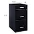 Space Solutions 3 Drawer Letter Width Vertical File Cabinet-Pencil Drawer Black