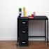 Space Solutions 3 Drawer Letter Width Vertical File Cabinet-Pencil Drawer Black