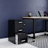 Space Solutions 3 Drawer Letter Width Vertical File Cabinet-Pencil Drawer Black