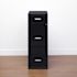 Space Solutions 3 Drawer Letter Width Vertical File Cabinet-Pencil Drawer Black