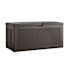 Rubbermaid Extra Large Resin Outdoor Storage Deck Box 134 Gal. Dark Walnut