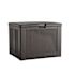 Rubbermaid Medium Resin Outdoor Storage Deck Box 74 Gal. Dark Walnut