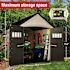 Rubbermaid 7-Ft X 10-Ft Roughneck Brown Gable Resin Outdoor Storage Shed