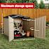 Rubbermaid Slide-Lid Resin Outdoor Storage Shed Beige/brown