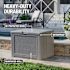 Rubbermaid Medium Resin Outdoor Storage Deck Box 74 Gal. Light Grey