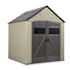 Rubbermaid 7-Ft X 7-Ft Roughneck Brown Gable Resin Outdoor Storage Shed