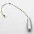 Generic Private Brand Pull Chain NICKEL Plated 6-1/2" Pewter Package Of 4