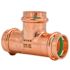 Quickfitting 1" X 1" X 1" Press Copper Tee Fitting (Case of 40)