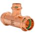 Quickfitting 3/4" X 3/4" X 1/2" Press Copper Reducing Tee Fitting (Case of 60)