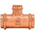 Quickfitting 1-1/2" X 1-1/2" X 1" Press Copper Reducing Tee Fitting (Case of 12)