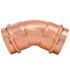 Quickfitting 2" Press X 2" Press Copper 45 Degree Elbow Fitting (Case of 12)