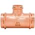 Quickfitting 2" X 2" X 1-1/4" Press Copper Reducing Tee Fitting (Case of 8)