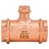 Quickfitting 1-1/4" X 1-1/4" X 1/2" Press Copper Reducing Tee Fitting (Case of 18)