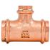 Quickfitting 1-1/4" X 1-1/4" X 3/4" Press Copper Reducing Tee Fitting (Case of 18)