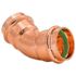 Quickfitting 1-1/2" Press X 1-1/2" Press Copper 45 Degree Elbow Fitting (Case of 18)
