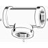 WARD MFG. WARD MANUFACTURING GALVANIZED TEE, 150 PSI, 1/2 IN.
