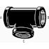 WARD MFG. BLACK MALLEABLE TEE 1/2 IN.
