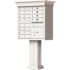 Florence USPS Delivery Pedestal Mounted vogue Classic Cluster Box Unit with 12 Mailboxes, 1 Parcel Locker in Postal Grey